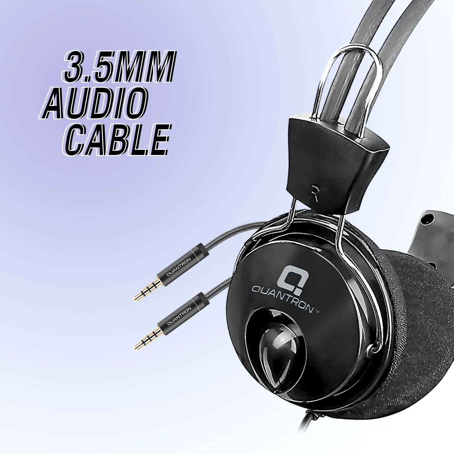 Quantron QHP355 Double Pin Wired Headphone view 3